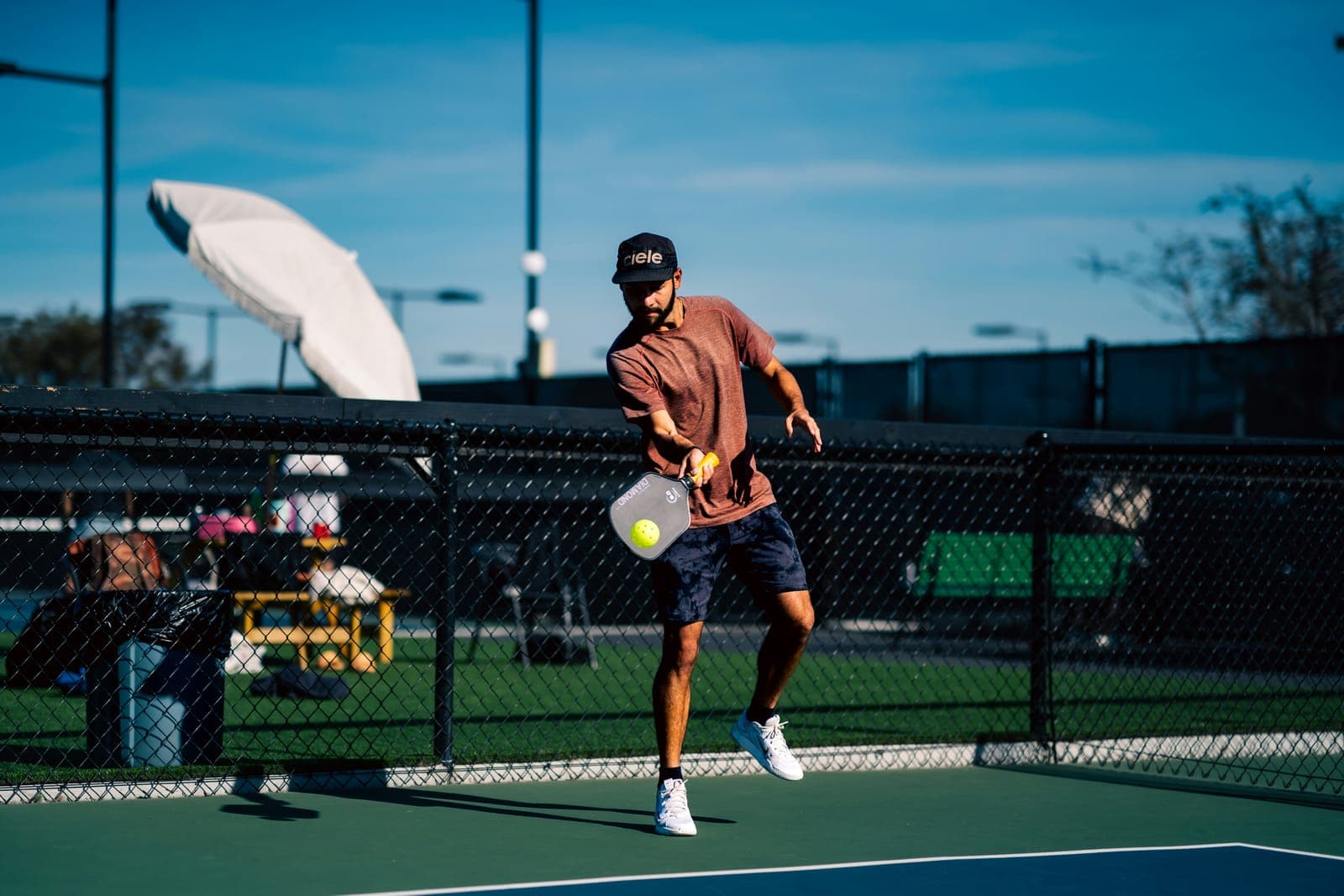 Pickleball action